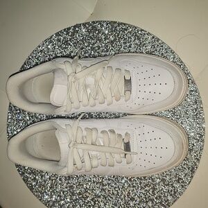 White Nike Air Ones Athletic Sneakers